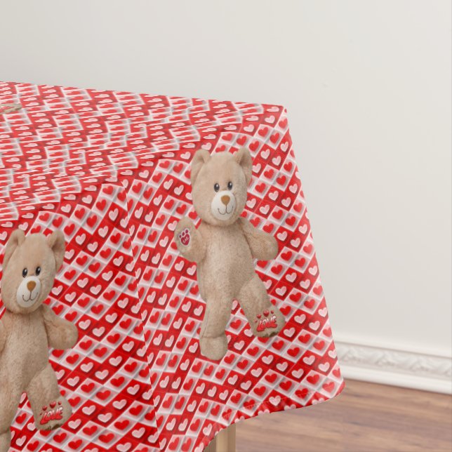 Valentinstag Teddy Bear Tischdecke (Beispiel)