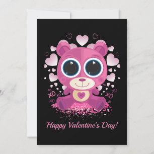 Valentinstag-Teddybär Feiertagskarte