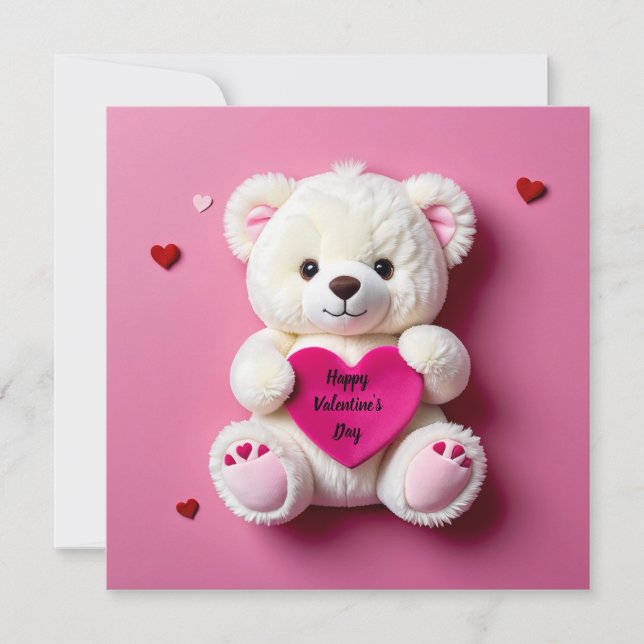 Valentinstag Teddybär Feiertagskarte (Vorderseite)