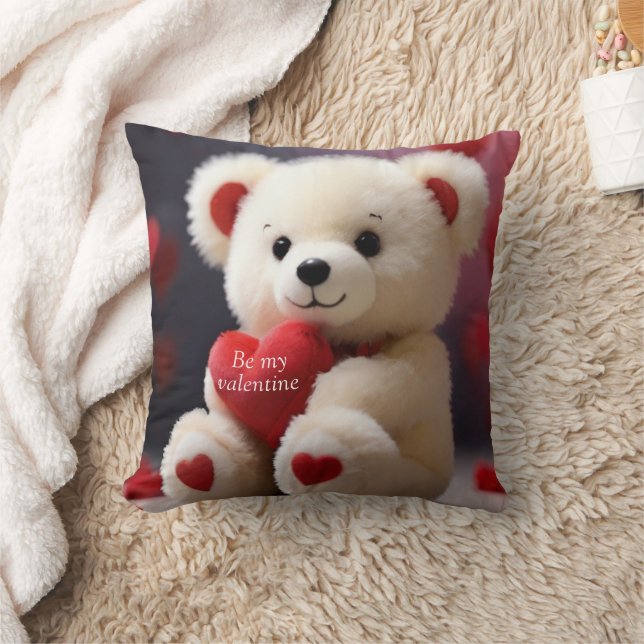 Valentinstag Teddybär-Kissen (rot) Kissen (Decke)