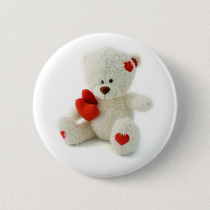 Valentinstag-Teddybär-Knopf Button