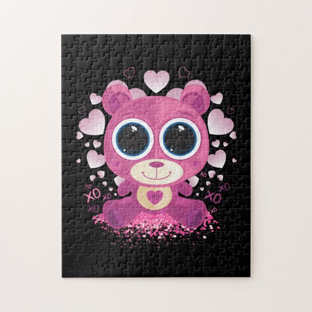 Valentinstag Teddybär Puzzle (Vertikal)