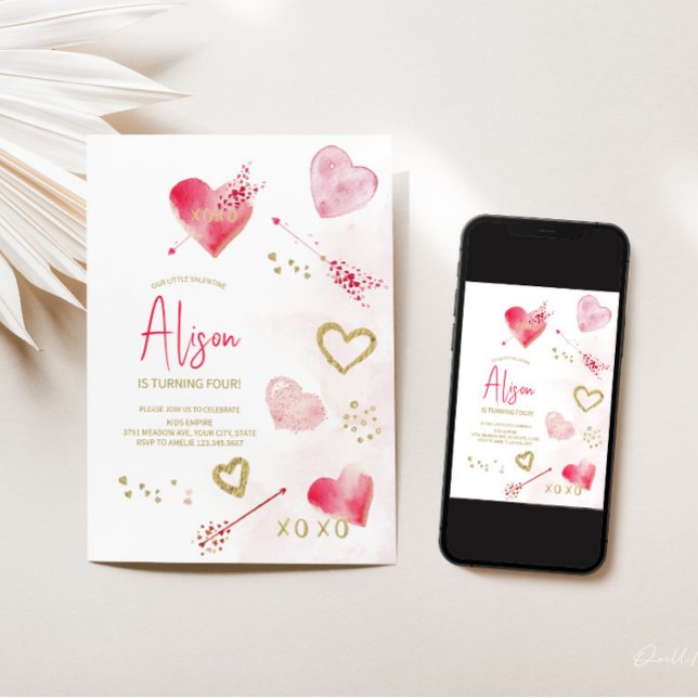 Valentinstag Thema Geburtstag Einladung (Von Creator hochgeladen)