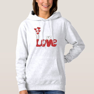 Valentinstag Thema Paar Design Hoodie