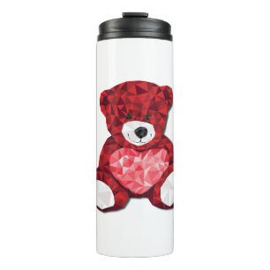 Valentinstag Thema Teddybär Design Thermosbecher