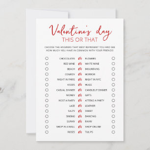 Valentinstag This or that Spiel bearbeitbare Karte