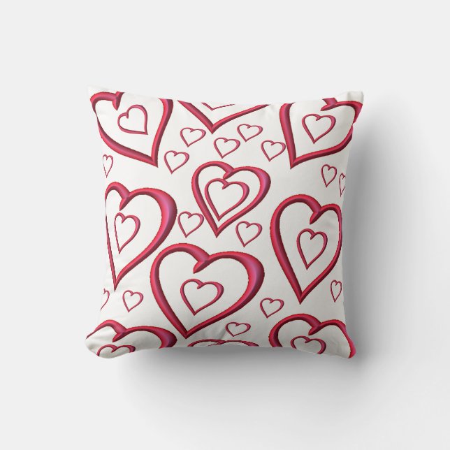 Valentinstag Throw Pillow Kissen (Vorderseite)