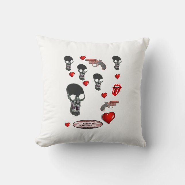 Valentinstag Throw Pillow Kissen (Vorderseite)