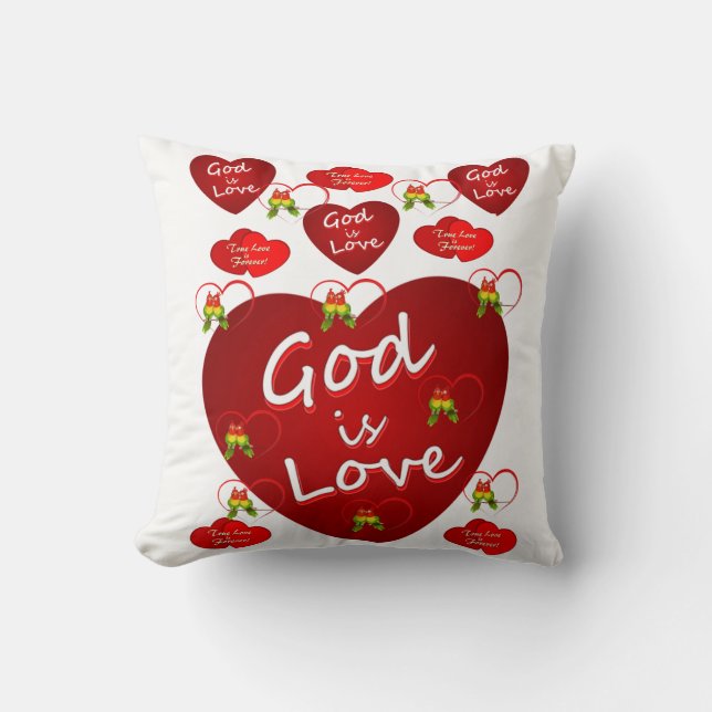 Valentinstag Throw Pillow Kissen (Vorderseite)