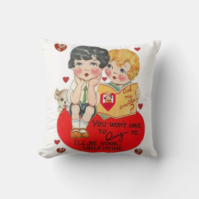 Valentinstag Throw Pillow Kissen (Vorderseite)