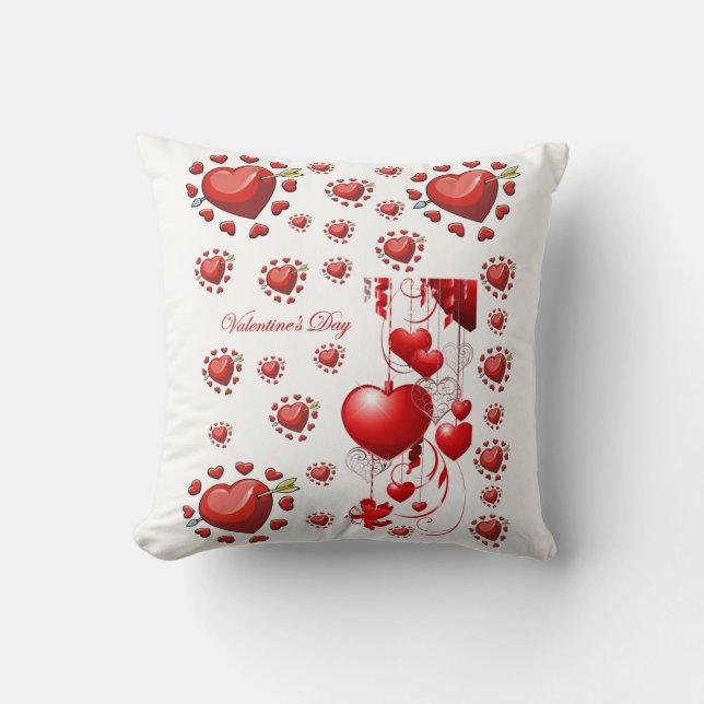 Valentinstag Throw Pillow Kissen (Vorderseite)