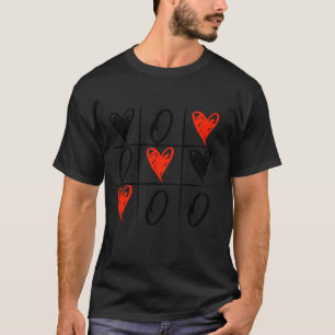 Valentinstag Tic Tac Toe Herz T-Shirt