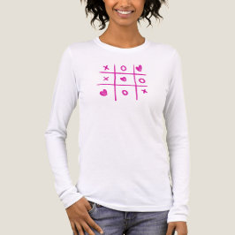 Valentinstag Tic Tac Toe Herzen Damen Tri-Blend Shirt