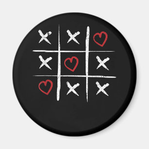 Valentinstag Tic Tac Toe Herzen Valentinstag Valen Magnet