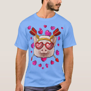 Valentinstag Tiergesicht Herzglas Liebe Ar T-Shirt