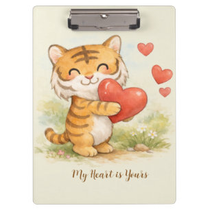 Valentinstag-Tiger Klemmbrett