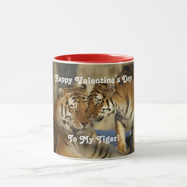 Valentinstag Tiger Tasse (Zentrum)