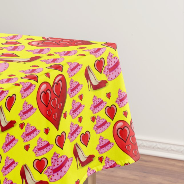 Valentinstag Tischdecke (Beispiel)