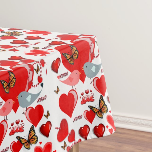 Valentinstag Tischdecke (Beispiel)