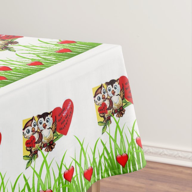 Valentinstag-Tischdecke Eule Tischdecke (Beispiel)