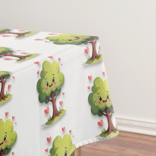 Valentinstag Tischdecke Liebesbaum rote Herzen  (Beispiel)
