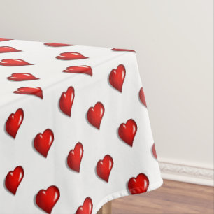 Valentinstag-Tischdecke Rote Herzen Tischdecke