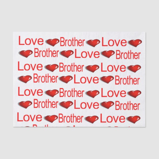 Valentinstag Tissue Liebe Brother Seidenpapier (Vorderseite)