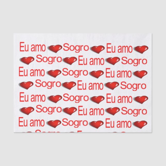 Valentinstag Tissue Liebe Sogro Red Hearts Seidenpapier (Vorderseite)