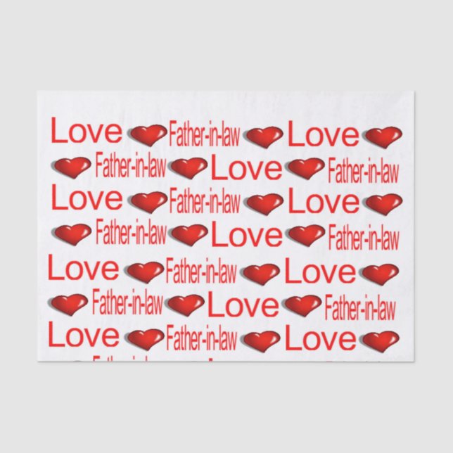 Valentinstag Tissue Liebe Vater im Recht Seidenpapier (Vorderseite)