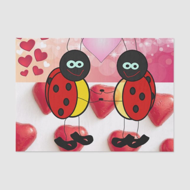 Valentinstag-Tissue Seidenpapier (Vorderseite)