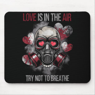 Valentinstag-Totenkopf-Gasmaske-Liebe-Romanze Mousepad