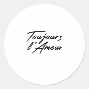 Valentinstag - Toujours L'Amour Runder Aufkleber