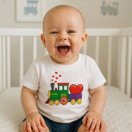 Valentinstag Train T - Shirt für Baby Boy