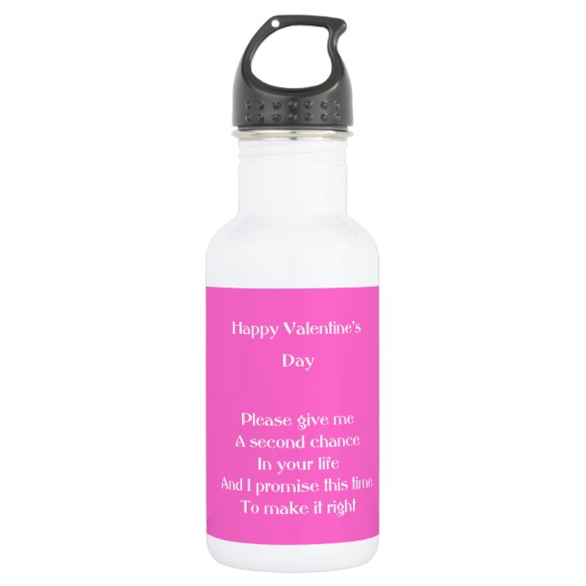 Valentinstag Trinkflasche (Vorderseite)