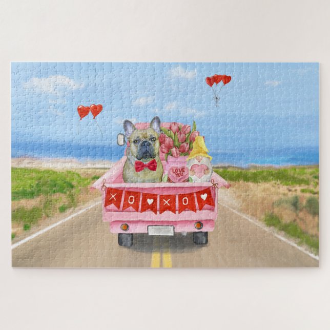 Valentinstag-Truck Puzzle (Horizontal)