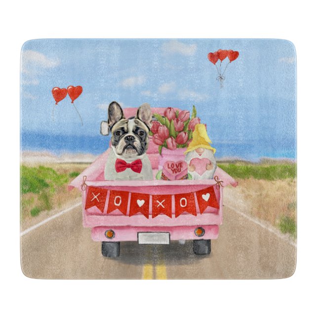 Valentinstag-Truck Schneidebrett (Vorderseite)