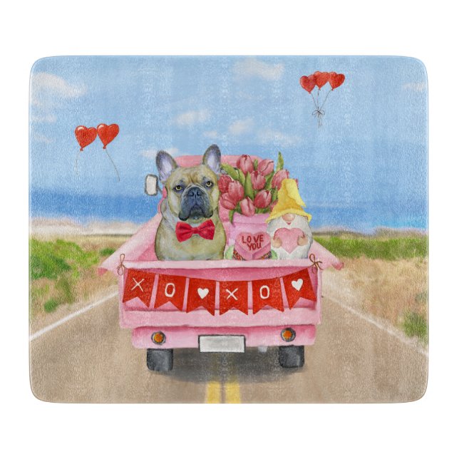 Valentinstag-Truck Schneidebrett (Vorderseite)