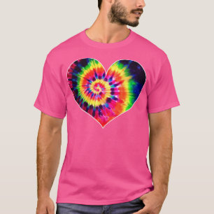 Valentinstag Tye Dye Herz Liebe T-Shirt