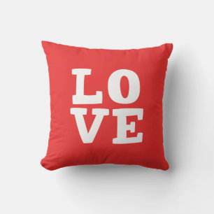 Valentinstag Typografie Liebe Rot Kissen