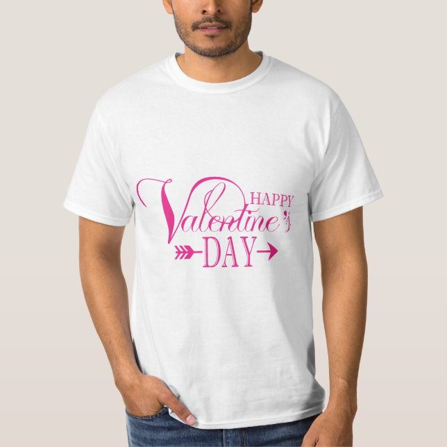 Valentinstag-Typografie-Sprüche T-Shirt (Vorderseite)