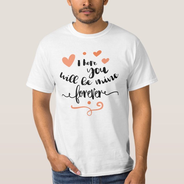Valentinstag-Typografie-Zitate T-Shirt (Vorderseite)