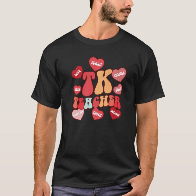 Valentinstag-Übergangs-Kindergartenlehrer T-Shirt (Vorderseite)