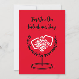Valentinstag Überraschung Custom QR Code Feiertagskarte