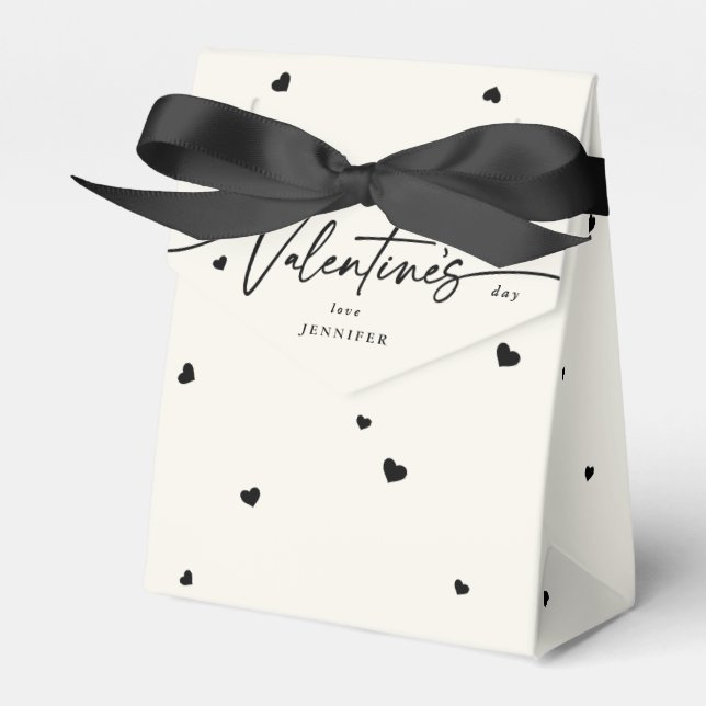 Valentinstag und Herz nach Maß Geschenkschachtel (Vorderseite)