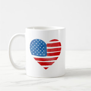 Valentinstag US American Flag Herzlich Patriotic Kaffeetasse