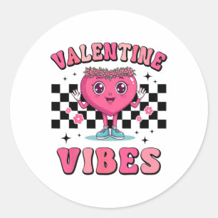 Valentinstag Valentine Vibes Boys G Runder Aufkleber