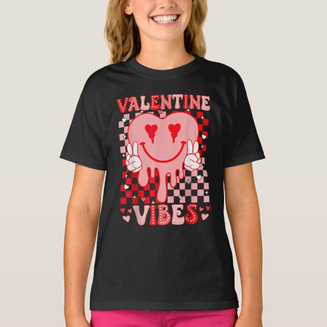 Valentinstag Valentine Vibes T-Shirt (Vorderseite)