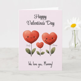 Valentinstag, Vater- und Babykarte, Karte