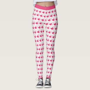 Valentinstag Verzerrte getilgte Herzen Leggings