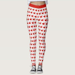 Valentinstag Verzerrte getilgte Herzen Leggings
